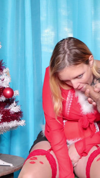 Stpemom Christmas Slut Gets Her Pussy Fucked and Cum in Her Mouth