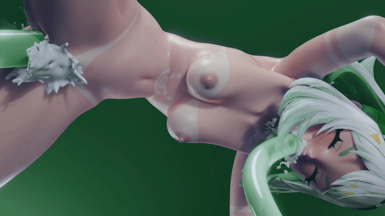 Smixix: Mualani Green Slime Podwójna penetracja i obciąganie creampie Extra Cum...