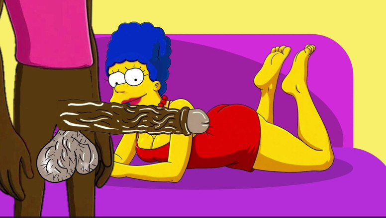 Octopussy Lovers Club: Vrouw bedriegt haar man met een fitnesstrainer. Tekenfilm. Simpsons parodie