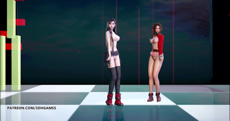 3D-Hentai Games: Berry Good - Mellow Mellow, Tifa Lockhart Aerith, baile desnudo final...