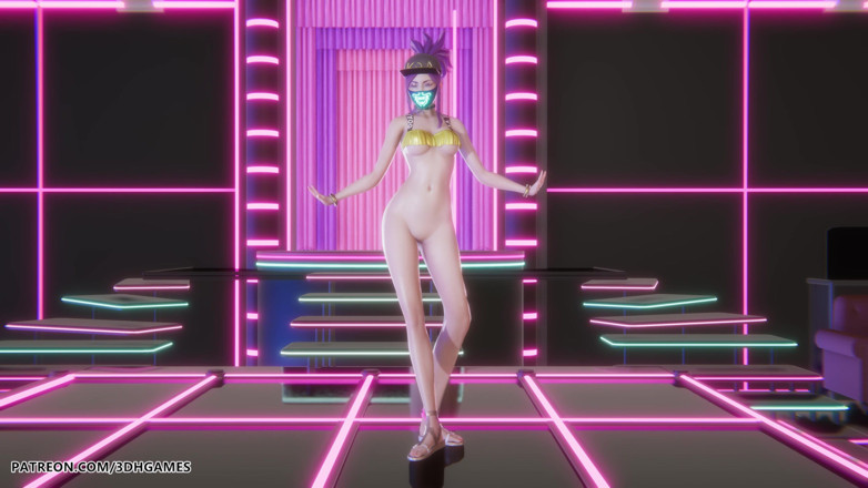 3D-Hentai Games: Mmd Hwasa - Na - Akali Sexy Striptease League of Legends Hentai...