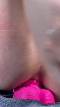 Hot Anal Riding on the Monster Dildo