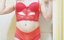 Carol videos shorts: J’essaye la lingerie rouge de ma demi-sœur