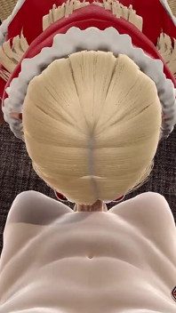 Crăciun elf face o muie pentru pula mare pe un pat, animație 3D