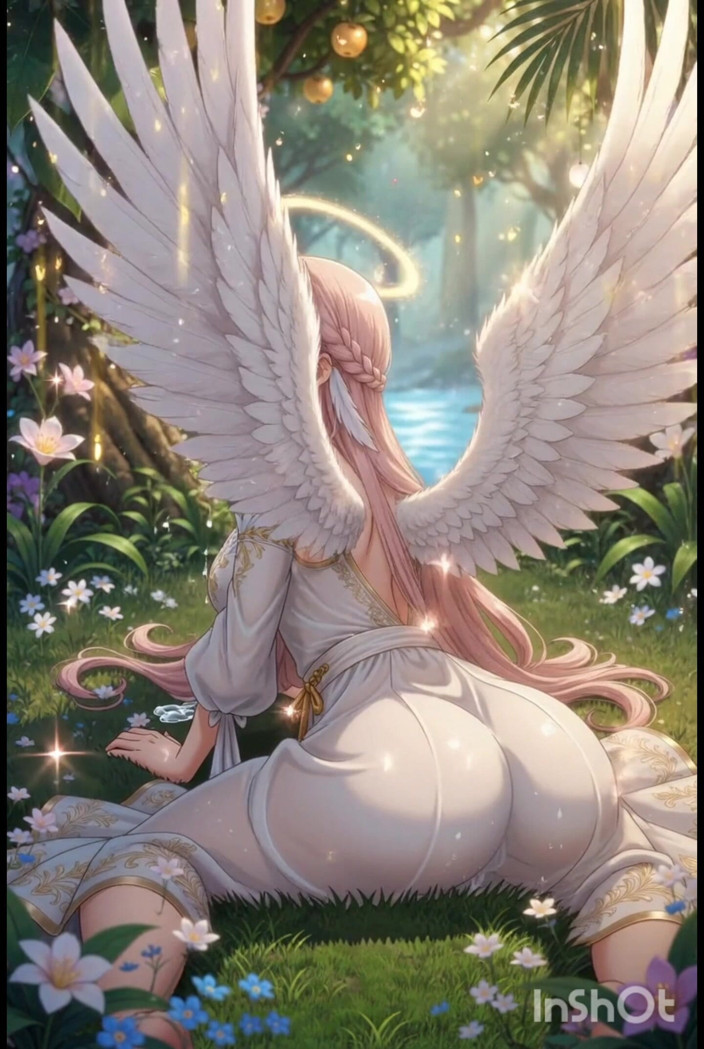 Wertstofsamler: Hentai Angel met grote borsten masturbeert