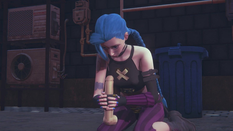 Waifu club 3D: Jinx suka melancap zakar besar