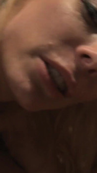 Horny busty babe enjoys until these two cocks cum