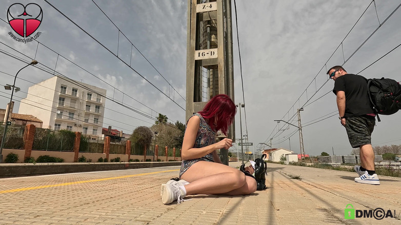 Candystart Videos: Riskante Selbstbefriedigung am Bahnhof