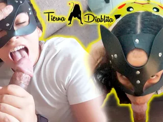 The Pikachu Fan Girl Devours His Cock to Receive His Cum on Her Face