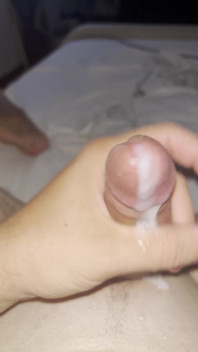 Huge Cum Load in Bed