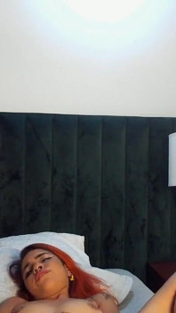Red Haired Petite Girl Masturbates on Camera