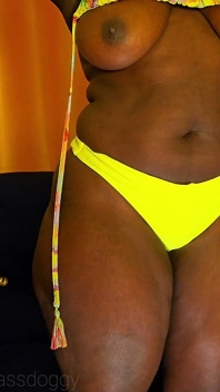 Fine Ass Babe in Green Bikini Striptease.