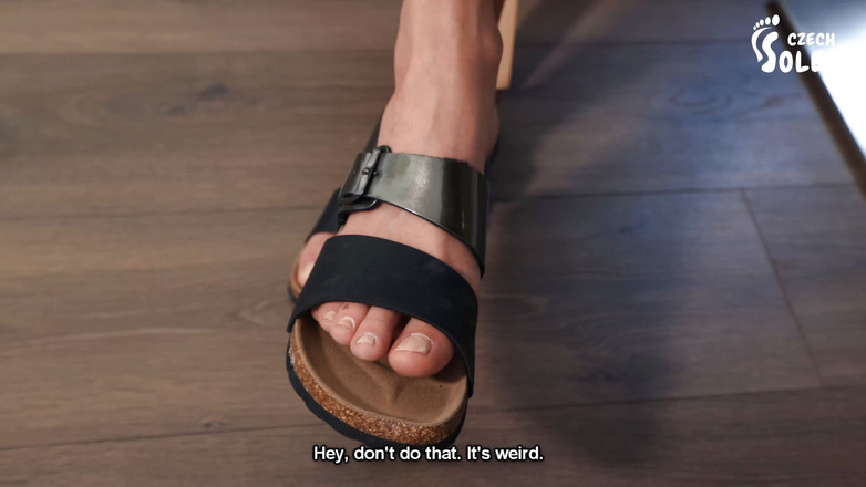 Czech Soles - foot fetish content: Stepsister's Bare Feet Teasing You During Study