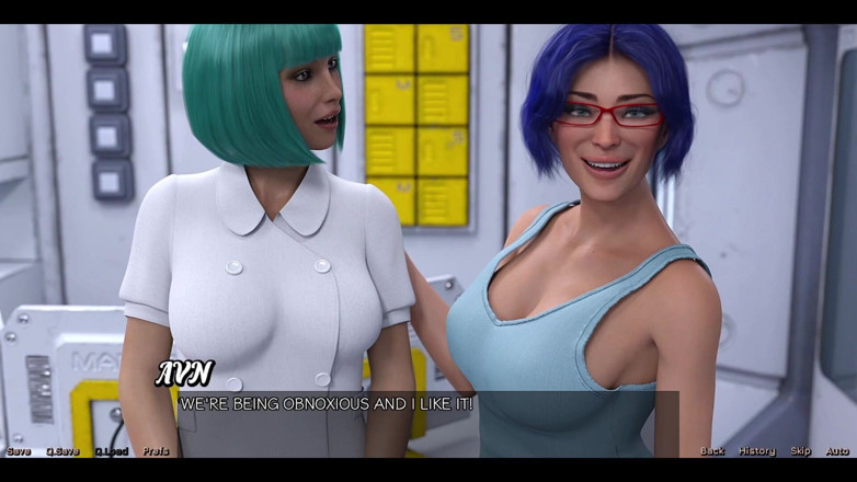 AVN Teller: Varada en el espacio - milf de pelo azul quiere trío...