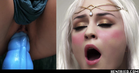 Hentaied: Real life hentai - Elf milks everywhere while fucking a big...
