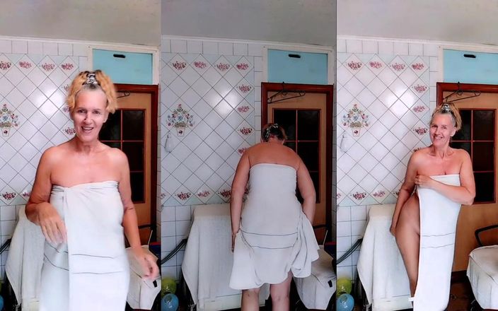 Lukerya: Hete huisvrouw Lukerya in witte kanten lingerie