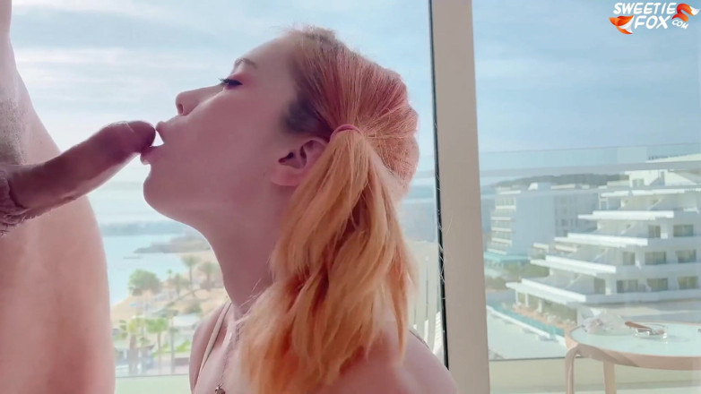 Sweetie Fox: Rough fucked in doggystyle redhead girlfriend after blowjob and cum...