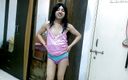 Cute &amp; Nude Crossdresser: Het och söt sissy crossdresser femboy Sweet Lollipop i en...