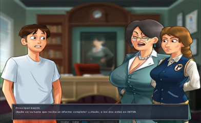 Cartoon Universal: Summertime Saga part 2 - keras dalam kelas (submisif Espanol)