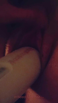 Left with the Hitachi Wand in My Pussy