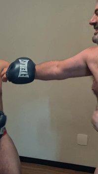 Silver Stepdaddy Boxer Vs. Gouine Wrestler Body Shot Challenge (small X Big)