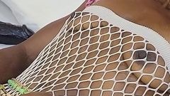 Oh My God! She Fuck a Monster Cock Toy Dildo with Her Tight Pussy