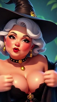 Animación de abuela en topless