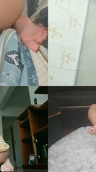 Jovencita traviesa jugando cuando sus padres salen de casa