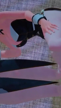 Si arnab hentai memberikan footjob dalam seks bertiga
