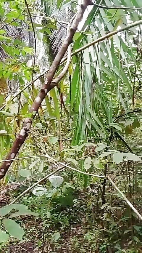 Mature Indonesian Woman Pissing in the Jungle (Fantasy big boobs)