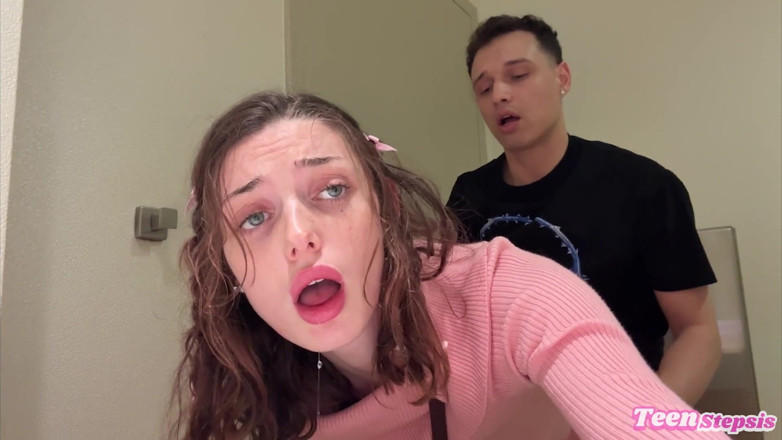 Teen StepSis: Daisy Love Fucking in a Mall Bathroom