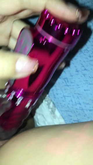 Cherry girl: Solo vibrator masturbation
