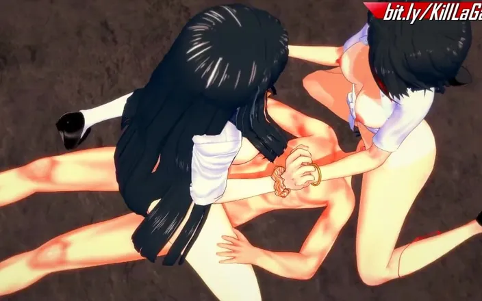 Bond Sheet: Ryuko &amp; Satsuki Dress up as Gyarus for a Kinky Threesome