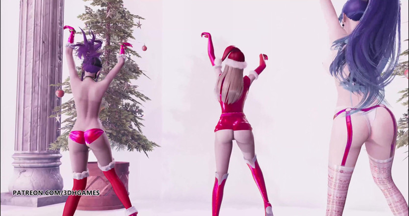 3D-Hentai Games: [MMD] All i want for christmas is you Ahri Akali...