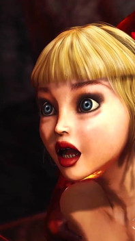 Inferno. Seks panas di neraka. Devil mengongkek hamba seksi muda dengan keras