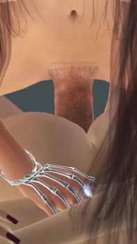 惊人的女同性恋在空间站被热辣的 3d 鸡巴女孩性交