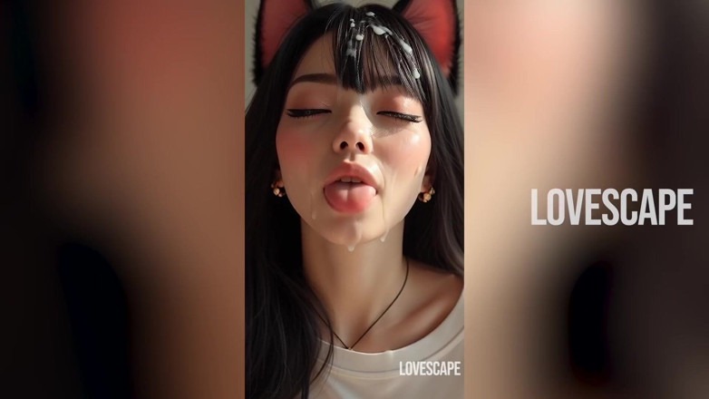 Lovescape: Cachonda catgirl en dormitorio fuertes gemidos y mendicidad termina con...