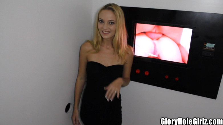 Glory Hole Girlz: Petite Blonde Cock Sucker Michelle Honeywell Pussy N Mouth Fuck...