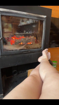 Masturbate at the Fireplace