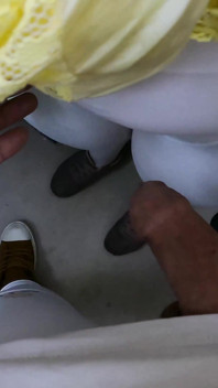Female Passenger in White See Through Grinding Her Fat Ass on My Cock