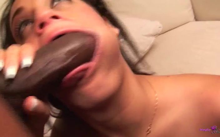 Naughty Black Girls: This Skinny Brunette Bitch Got Her Holes Filled by a...