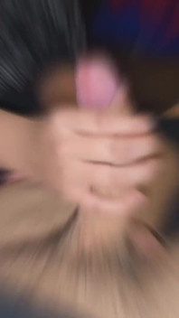 MILF Jerks off Young Cock Until He Cums Massively
