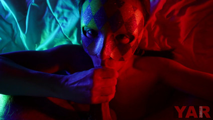 YARzabello: Blowjob from an adult lady in a mask with small...