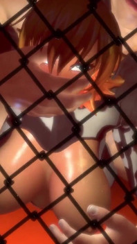 Anime Cow Girl Hard Anal Pounding in the Sex Cage