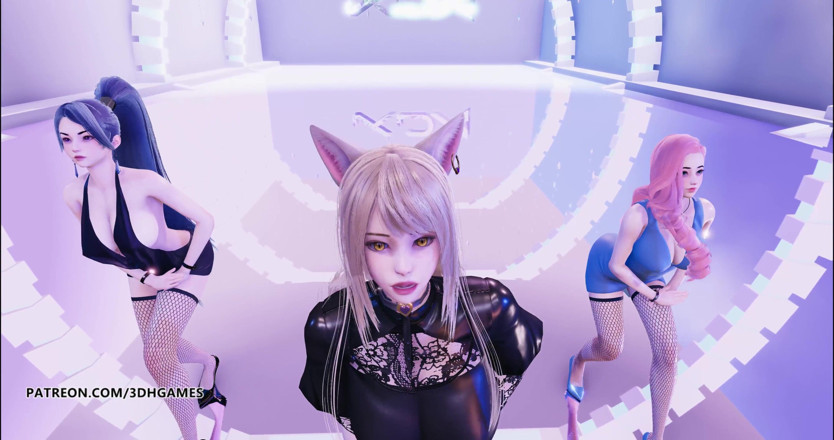 3D-Hentai Games: Stellar - Vibrato Ahri Seraphine Kaisa стриптиз kda league of legends гарячий kpop танець еротичний 4k 60fps