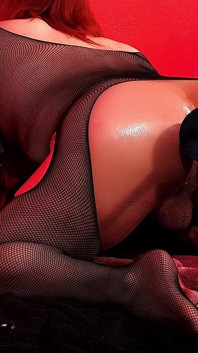 Fucking My Ass in Doggy Style with a Fuck Machine & 9 in Fat Dildo