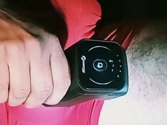Cums in Panties! Masturbation with a Vibrator Through Red Panties! (RedBlack)