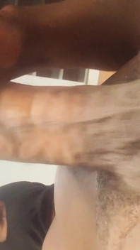Jerking off My Big Fat African Cock Till I Cum for You