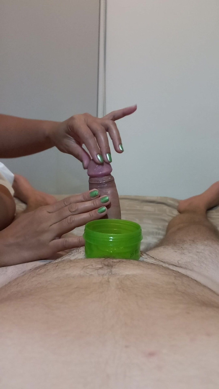 Handjob Passion: Melancap kuku hijau Aloe Vera - selesai pinggiran yang sengit sudut...