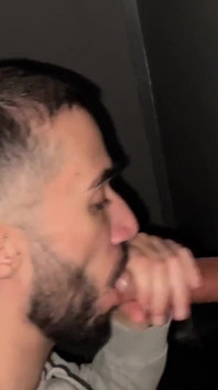 Gay Glory Hole Pleasures with Cocksucker